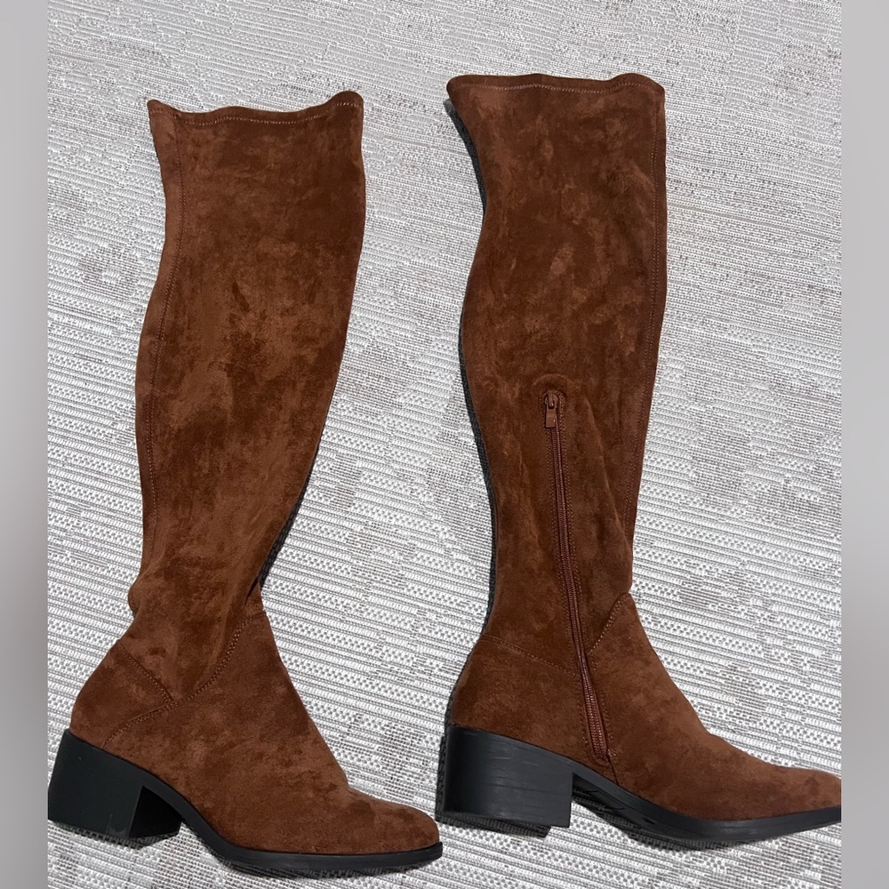 Brown Suede Knee-High Boots Steve Madden size 9